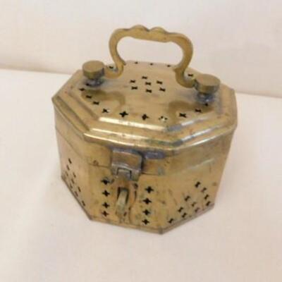 Vintage Brass Incense Box 5