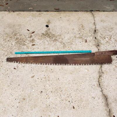 LOT #45. Primitive large cross cut saw
