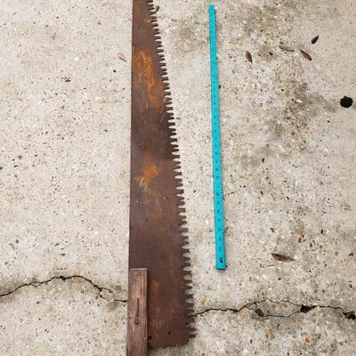 LOT #45. Primitive large cross cut saw