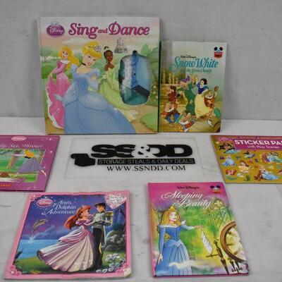 6 pc Kids Disney Books, Sing and Dance to Sleeping Beauty 