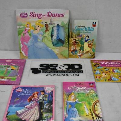 6 pc Kids Disney Books, Sing and Dance to Sleeping Beauty 