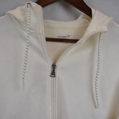 Old Navy Active Small Cream Dynamic Fleece Jacket, Small Stains, Great Condition