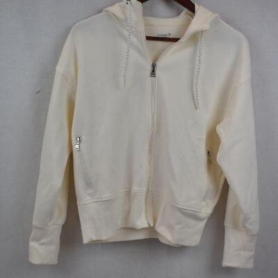 Old Navy Active Small Cream Dynamic Fleece Jacket, Small Stains, Great Condition