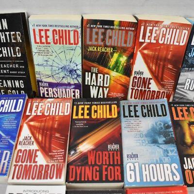 13 Paperback Fiction Books by Lee Child: Die Trying -to- Cleaning the Cold