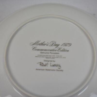 Mother's Day 1979 Commemorative Collector's Plate, Roses and Mothers Day Poem