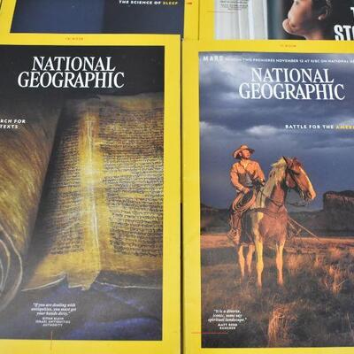 10 National Geographic Magazines, March 2018- December 2018