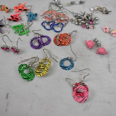 Lot of Costume Earrings and Rings