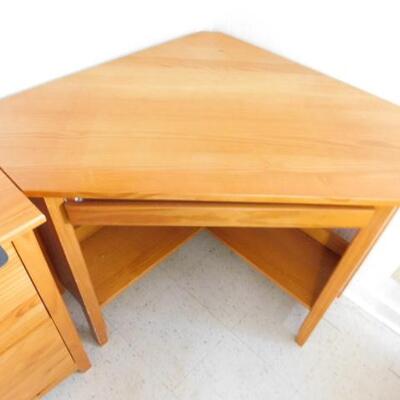 Nice Solid Wood Corner Desk 