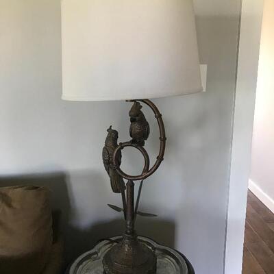 Bird Lamps Pair 30â€ tall