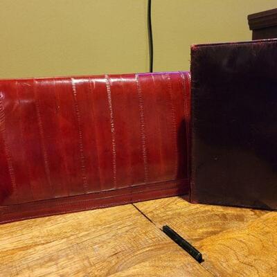 2 eel skin handbag/ wallets