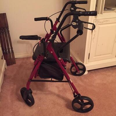 LOT #68.  Four-wheel sitter/walker, w/independent rear brakes