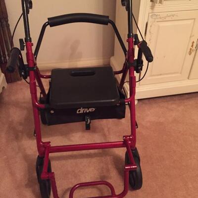 LOT #68.  Four-wheel sitter/walker, w/independent rear brakes