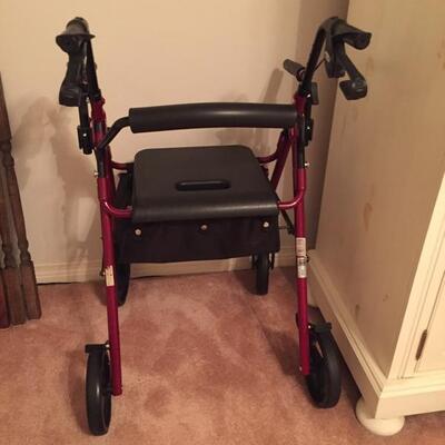 LOT #68.  Four-wheel sitter/walker, w/independent rear brakes