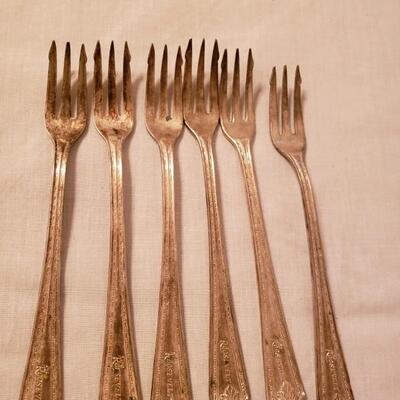 LOT #77.  Lot of vintage silverplate cocktail forks, Roosevelt Hotel