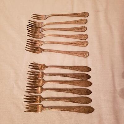 LOT #77.  Lot of vintage silverplate cocktail forks, Roosevelt Hotel