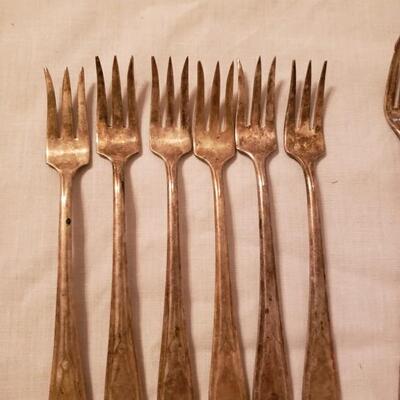 LOT #77.  Lot of vintage silverplate cocktail forks, Roosevelt Hotel
