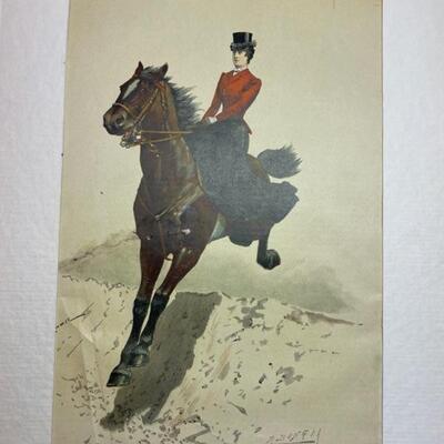 Vintage Equestrian Illustration 