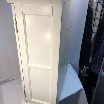 Wicker Rattan Front Small White Storage Cabinet YD#020-1220-00008