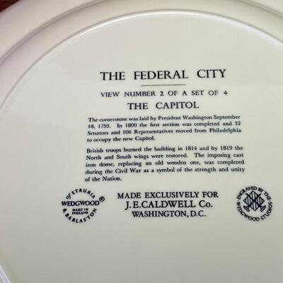 Wedgwood, "The Federal City " 4 Plate Collection