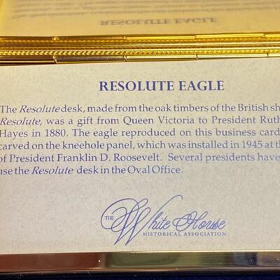 Two Resolute Eagle Buisness Card Cases