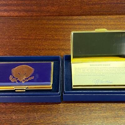 Two Resolute Eagle Buisness Card Cases