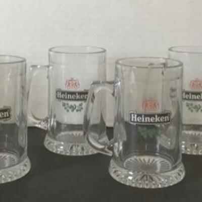 K -1333. 6 Heineken Mugs 