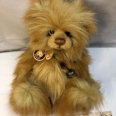 Fluffy CHARLIE BEARS Gold Dust Jointed Teddy Bear Plush YD#020-1220-00962