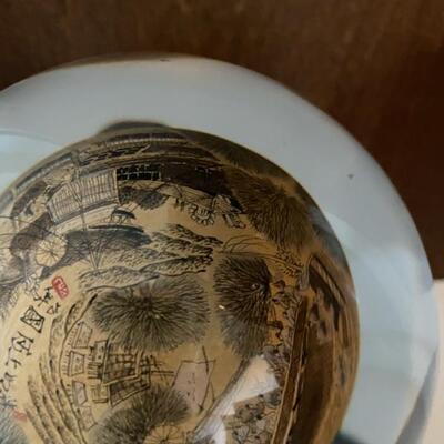 Rare Reverse Art Glass Globe