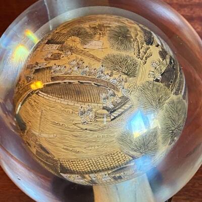 Rare Reverse Art Glass Globe