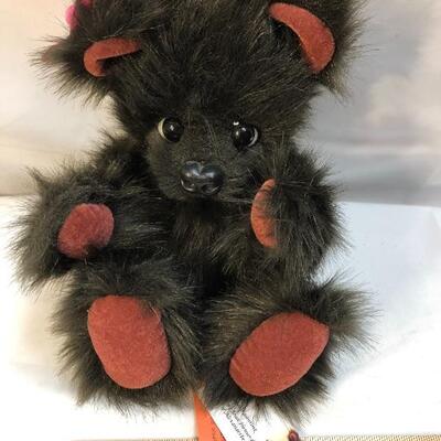 Rare Valentine Bear Fluffy Plush Jointed Teddy Bear 2013 YD#020-1220-01002