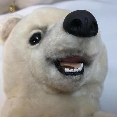 Polar Bear Jointed Plush  toy with teeth YD#020-1220-00983