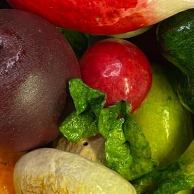 Colorful RETRO OLD Papier Mache Fruit & Vegetables 