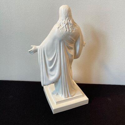#126 Chalkware Jesus Statue White