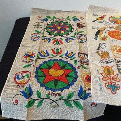 #140 Folk Art Dish Towels 