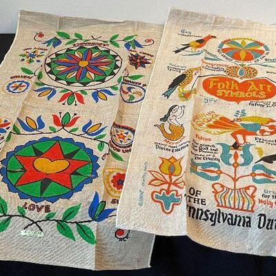 #140 Folk Art Dish Towels 