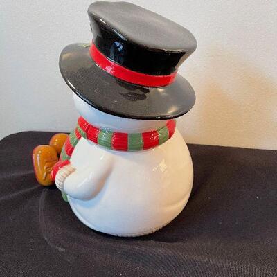 #144 Snowman Cookie Jar by Burton and Burton 