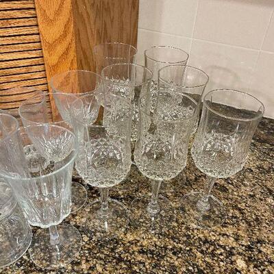 #167 Clear Glass Lot Some Crystal 