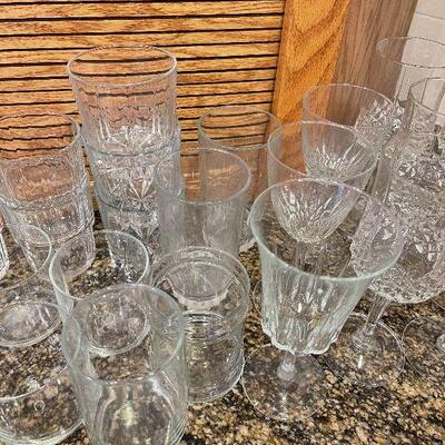 #167 Clear Glass Lot Some Crystal 