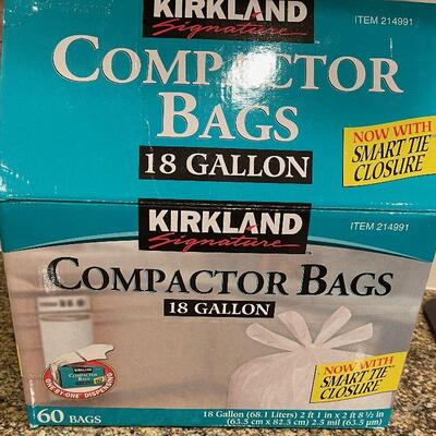 #171 Kirkland 18Gallon Trash Compactor Bags 