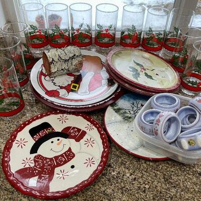 #187 Misc. Christmas Serving and Glasses 