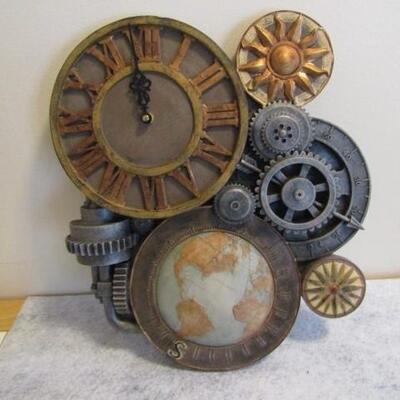 Steampunk Style Resin Wall Clock- Battery Powered-14