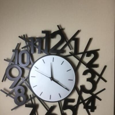 K - 1353 Solid Metal Wall Clock by Ashton Sutton 