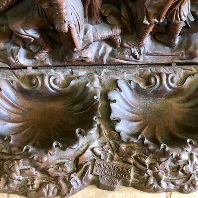 Lot 107  Lot 107  SECOND CHANCE! Antique Reproduction Cast Metal Hall Tree Hat Rack Umbrella Stand French Corneau Bros. Military Guns...