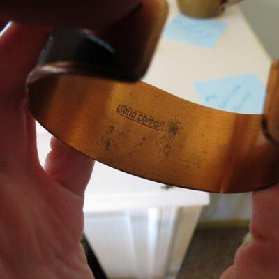 Vintage Solid Copper Cuff Bracelet marked Item # 40