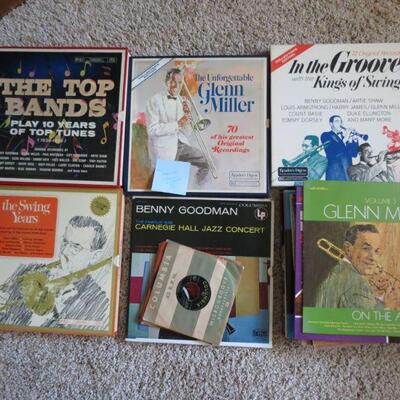 Five Boxes of Records Two Stacks Glenn Miller Benny Goodman- Item # 63