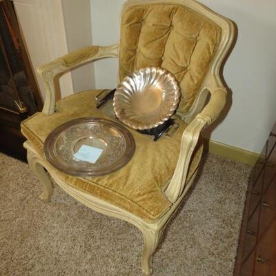 Two Vintage Gold Yellow Chairs - Item # 93