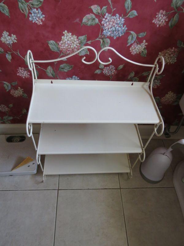 Vintage White Metal Shelf Item 97