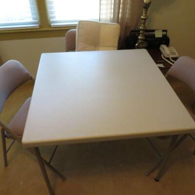 Card Table Craft Table 33 x 33 with Three Folding Chairs - Item # 103