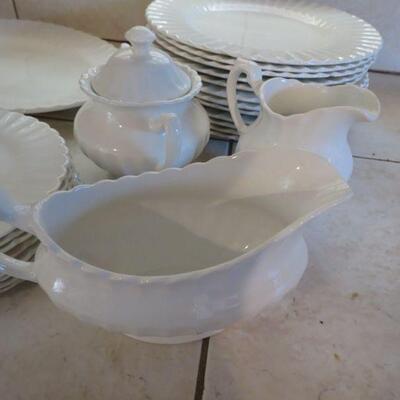 37 Pieces of White China Dishes J&G Meakin Classic White and Johnson Brothers Snowhite Made in England - Item # 118