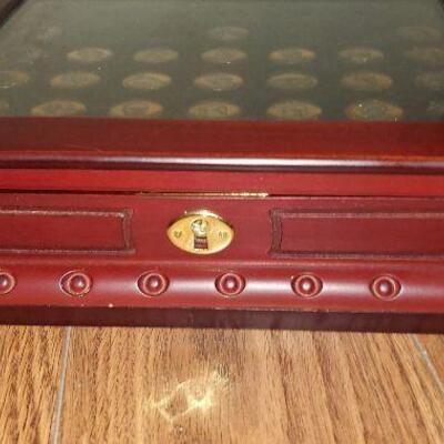 Platinum & Gold Highlighted U.S. Presidential Coins 29 coins (item #39) Wood Box